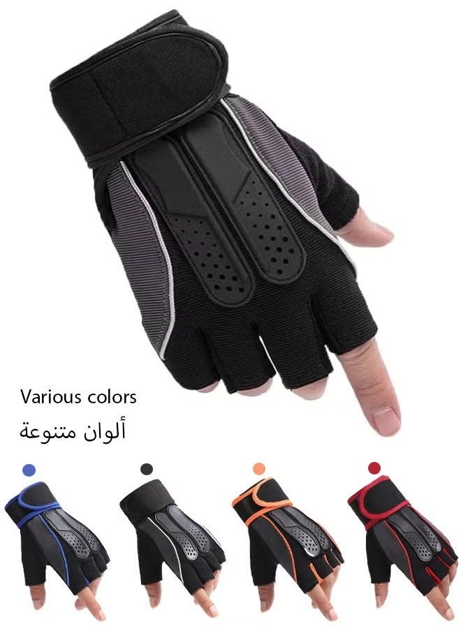 ماسكابوني قفازات رفع الأثقال، متوفرة لكل من الرجال والنساء، سيليكون قابل للانزلاق ودعم المعصم مع أشرطة قابلة للتعديل، مناسبة لتدريب اللياقة البدنية ورفع الأثقال وركوب الدراجات - Image 1